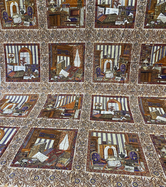 Vintage Fabric: The English Library by Woodrow Studios London- Sold by the Panel