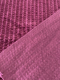 A Jewel of a Fabric! Purple/Burgundy Patterned Uneven Wales Corduroy: Sold as a Piece