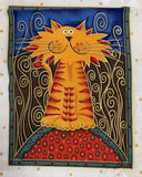 Fancy Cats Panel by Makover UK: Cotton Fabric, Sold as a Piece