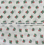 Holly Days Cotton Fabric: Sold as Fat Quarters