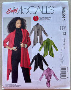 One Hour Cardigan Sewing Pattern: McCall's 5241
