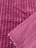 A Jewel of a Fabric! Purple/Burgundy Patterned Uneven Wales Corduroy: Sold as a Piece