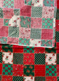 Christmasy Squares of Red, Green & Gold- Joan Kessler for Concord Fabrics, Sold by 1/2 yard
