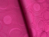 Sophisticated Pink Circle Design Fabric: Sold as a Piece- 54" by 34"