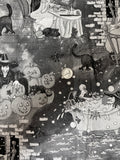 A Witch's Day Off: Cotton Fabric- 44" wide x 56" long-sold as a piece