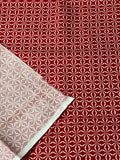 Red & White Stylized Stars: Cotton Fabric