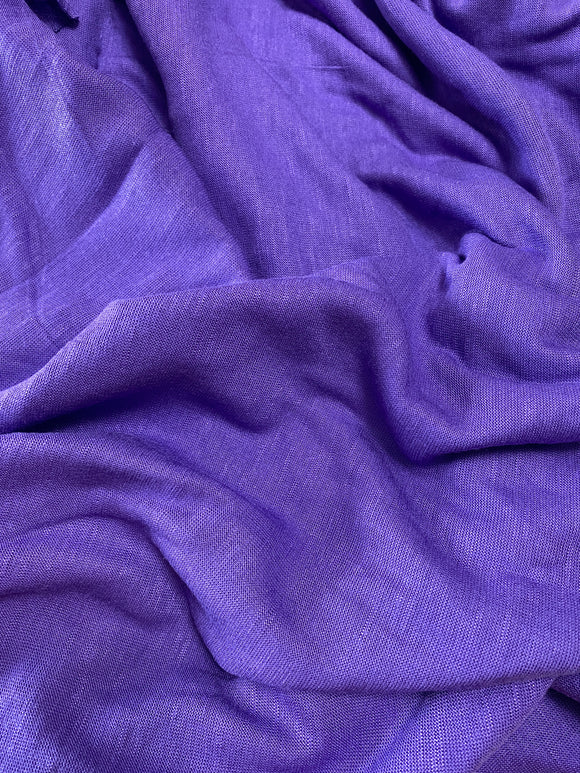 Purple Knit Fabric: Soft T-Shirt-Like, Sold by the piece, 60/62