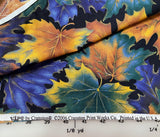 Vintage Fall Leaves Fabric VIP by Cranston Print Works 58" wide Sold by 1/2 Yard 100% Cotton