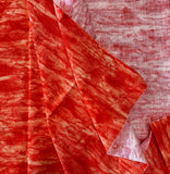 Coral Batik Cotton Fabric: Sold by the 1/2 Yard