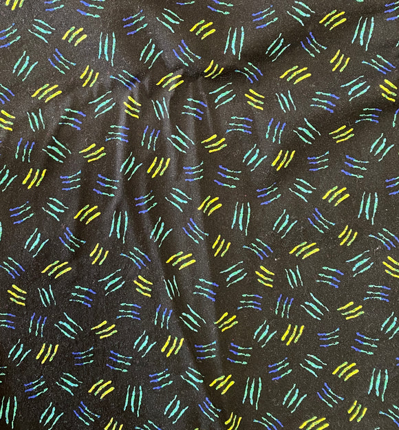 Squiggle Square Cotton Fabric: Sold by the 1/2 yard