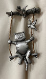 Cat on a Swing Pin by JJ (Jonette) Vintage from the 1980's