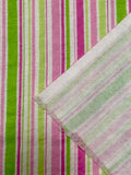 Pastel White, Green & Pink Striped Flannel Fabric: Sold by FQ