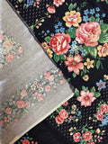Vintage Fabric: Victorian Rose Chintz Pillow from 1988- Cotton, We Only Have This One Piece of Fabric