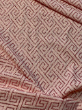 Blush Pink Greek Key Fabric