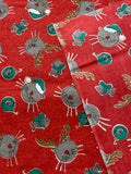 Santa Cats & Reindeer: Cotton Fabric