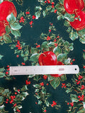 Vintage Christmas Fabric Springs Industries Daisy Kingdom "Holly Apple" Sold by 1/2 yd