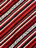 Striped Christmas Fabric "Joyful Noise" by Tara Reed for SSI: 45" wide, sold by the half yard, Cotton
