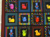 Vintage Fabric: Cool Cats by Loralie 2005 Pattern #970- Sold as a piece