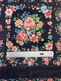Vintage Fabric: Victorian Rose Chintz Pillow from 1988- Cotton, We Only Have This One Piece of Fabric