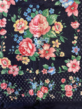 Vintage Fabric: Victorian Rose Chintz Pillow from 1988- Cotton, We Only Have This One Piece of Fabric
