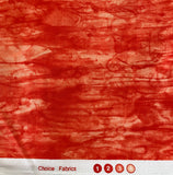 Coral Batik Cotton Fabric: Sold by the 1/2 Yard