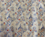 Vintage Fabric by Baum Textiles: Futuristic Oriental Design, Sold by the 1/2 yard, Cotton
