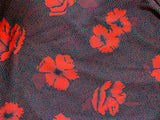 Red and Black Hibiscus Fabric Sold by the piece 56/58" wide by 2+ yards