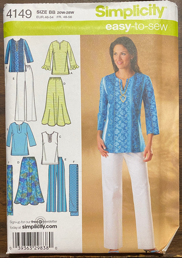 Complete Summer Wardrobe Sewing Pattern: Simplicity 4149 Plus Sized