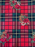 Vintage Christmas Plaid Fabric by Buena Vista Designs, USA:  Sold by the yard, Cotton