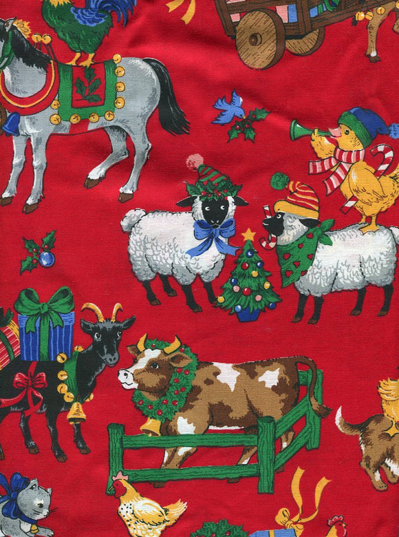Holiday Friends Fabric by VIP Cranston Printworks:  42/43