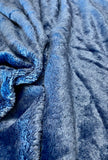 Soft Faux Fur Fabric- Blue: Sold by the 1/2 Yard