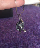Vintage Standing Dragon Sterling Silver Necklace
