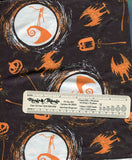 Nightmare Before Christmas Fabric:  1 piece- 42/44" wide by 32" long, 100% Cotton