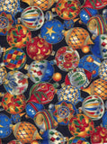 Ornaments Fabric designed by Joan Messmore for Cranston Print Works VIP:  44" wide, Sold by the 1/2 yard, Cotton