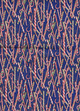 Pink, Red & Green Stripe Candy Cane Fabric on Blue Background with Gold Flecks