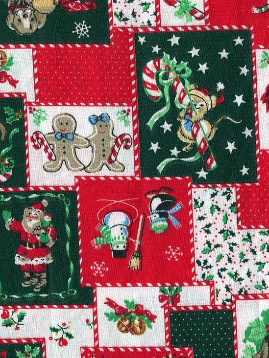 Squares of Christmas Cheer Fabric by Wamsutta/Hallmark Cards: 42