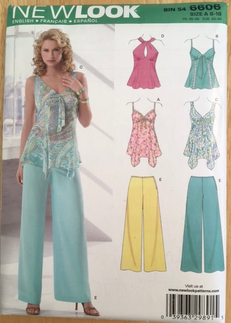 Sewing Pattern: Flowy Pants and Tops- New Look 6606