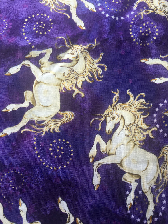 Dancing Unicorns: Cotton Fabric- 44