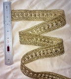 Metallic Gold Trim 1.75 inches wide, by the yard, Great for Medieval Costuming.