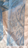 Blue Insertion Lace 4 inches wide plus selvage, by the yard, Vintage