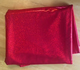 Metallic Stretch Knit, Rich Lipstick Red, Tiny Foil dots shimmer & shine, 60" wide 2.5 yard piece