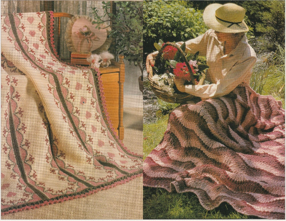 Crocheted Afghan Patterns: 2 Digital Patterns
