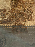 Silky Soft Paisley Panels Fabric in Sumptuous Gold & Browns-54-56" wide. Sold by the yard.
