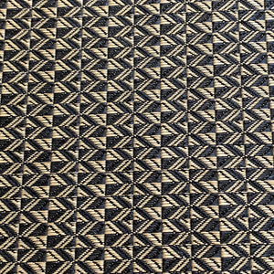 Black & Gold Geometric Brocade Fabric- 56" wide, sold by the yard