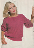 6 Cotton Sweater Patterns from the 80's for Digital Download