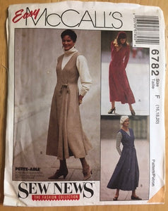 McCall's Sewing Pattern (6782): Women's Wrap Dress, sizes 16-20