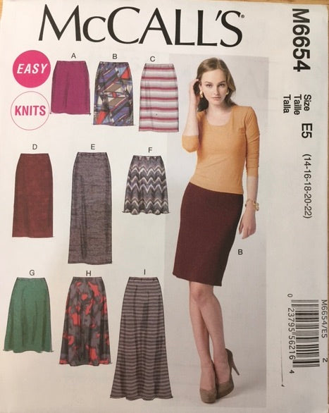 Pencil Skirt Sewing Pattern: McCall's 6654