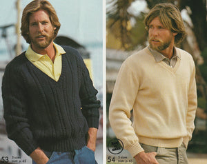 DIGITAL Knitting Patterns: 7 Men's Summer Sweaters