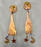 Vintage Hand Crafted Earrings: Chrysler Building & Empire State Building (1970's)