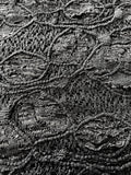 Charcoal Lace Fabric 45/46" wide, Sold by the yard